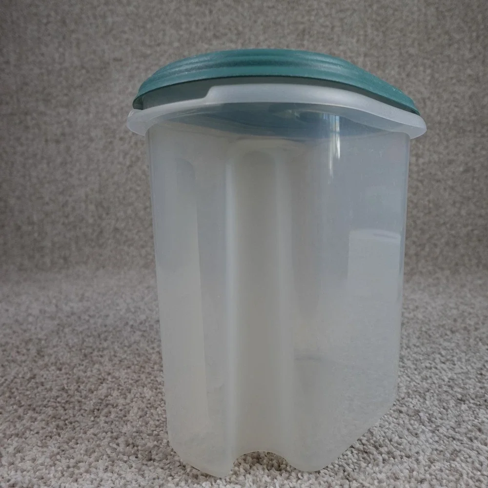 Anchor Hocking 1.5 Gallon Cereal Keeper Translucent Teal Green Flip Top Lid